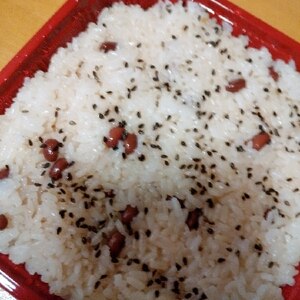 炊飯器で★茹で小豆と無洗米で作る簡単なお赤飯風ご飯